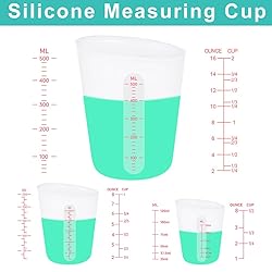 6 pcs Silicone Cup Set, 500ml, 250ml and 125ml for