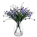 Only Angel Artificial Flowers Bouquet Fake Daffodils Greenery Shrubs Bushes Table Office Decor Home Indoor-6 Pack Purple