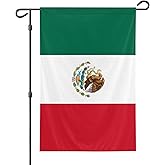 Mexico Garden Flag, 12x18 Inch Double-Sided, Vivid Color Mexican National Garden Flags, for Indoor Outdoor Party Home Lawn Decor