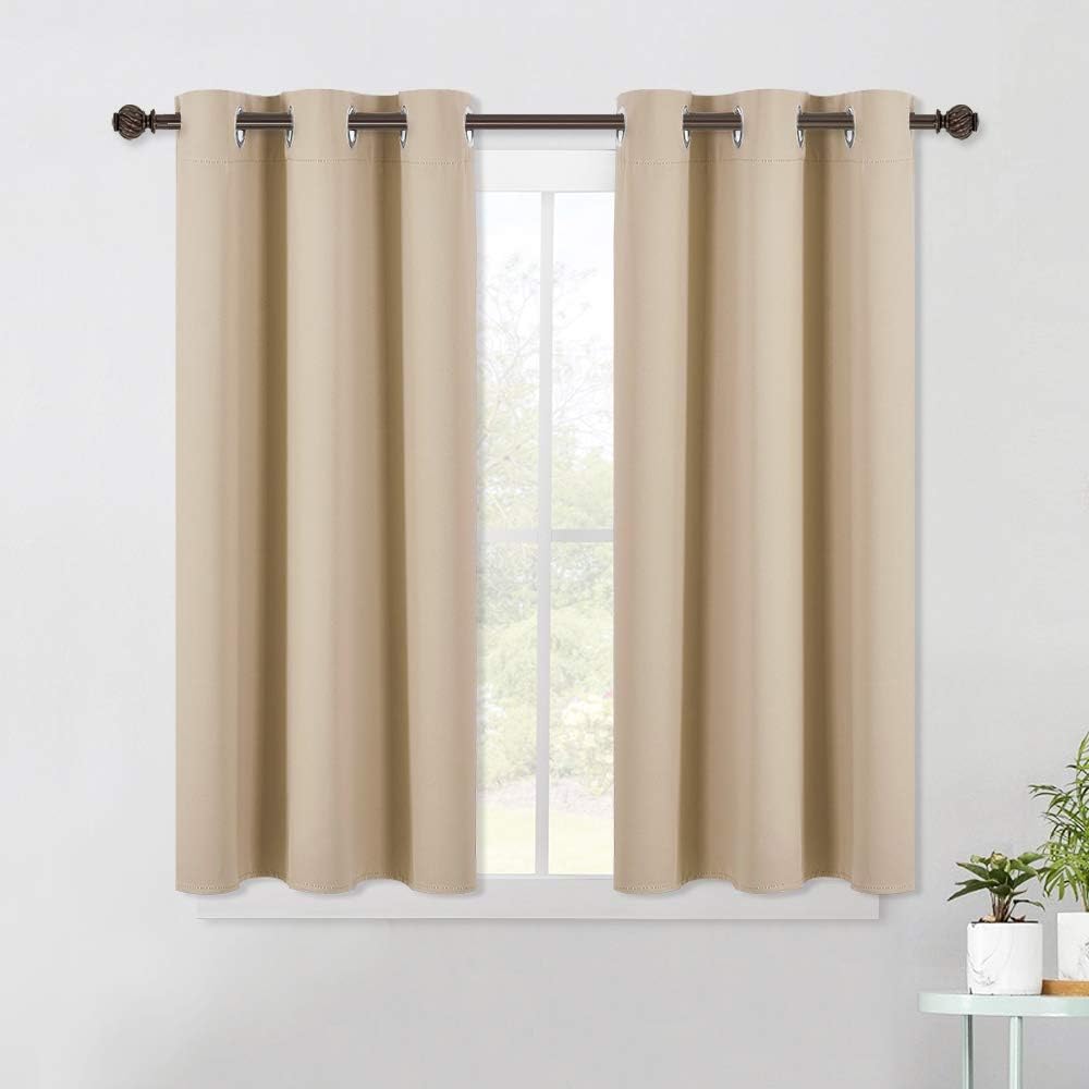 Nicetown Thermal Insulated Grommet Blackout Curtains for Bedroom (2