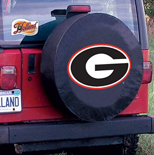 Holland Bar Stool TCEGA-GBK-29 3/4 x 8 Georgia "G" Tire Cover-Black - Thumbnail 4