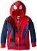 Marvel Little Boys' Spiderman Fleece Masked Hoodie, Tango Red, 3T