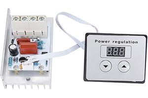 TANGXI 10000W SCR Digital Voltage Regulator,AC 220V 80A Electrical Motor Speed Controller Regulator, High Power Voltage Regulator Dimming Thermostat