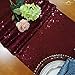 ShinyBeauty Sequin Table Runner Burgundy 12x108-Inch Runner Wine Table Covers for Party Bridal Shower Decorations -1025S