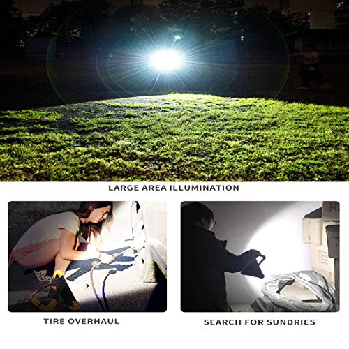 711TEK Portable LED Work Light Multi-function Triangle COB Bright Flood Light with Emergency Warning Light for Camping Hiking Fishing Car Repairing and Emergency Indoor Outdoor Use (1 Pack) - Thumbnail 5
