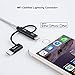 MFi Certified Multi Charger Cable, CableCreation 3 in 1 Lightning/Type C/Mirco USB Braided Data and Charging Cable for iPhone, iPad, Samsung, Google Android Cellphone, 4 Feet Black & White