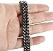 LOYALLOOK 12MM Wide Double-row Curb Chain Bracelet for Men Women Stainless Steel High Polished Black Link Chain ,8.5 Inches