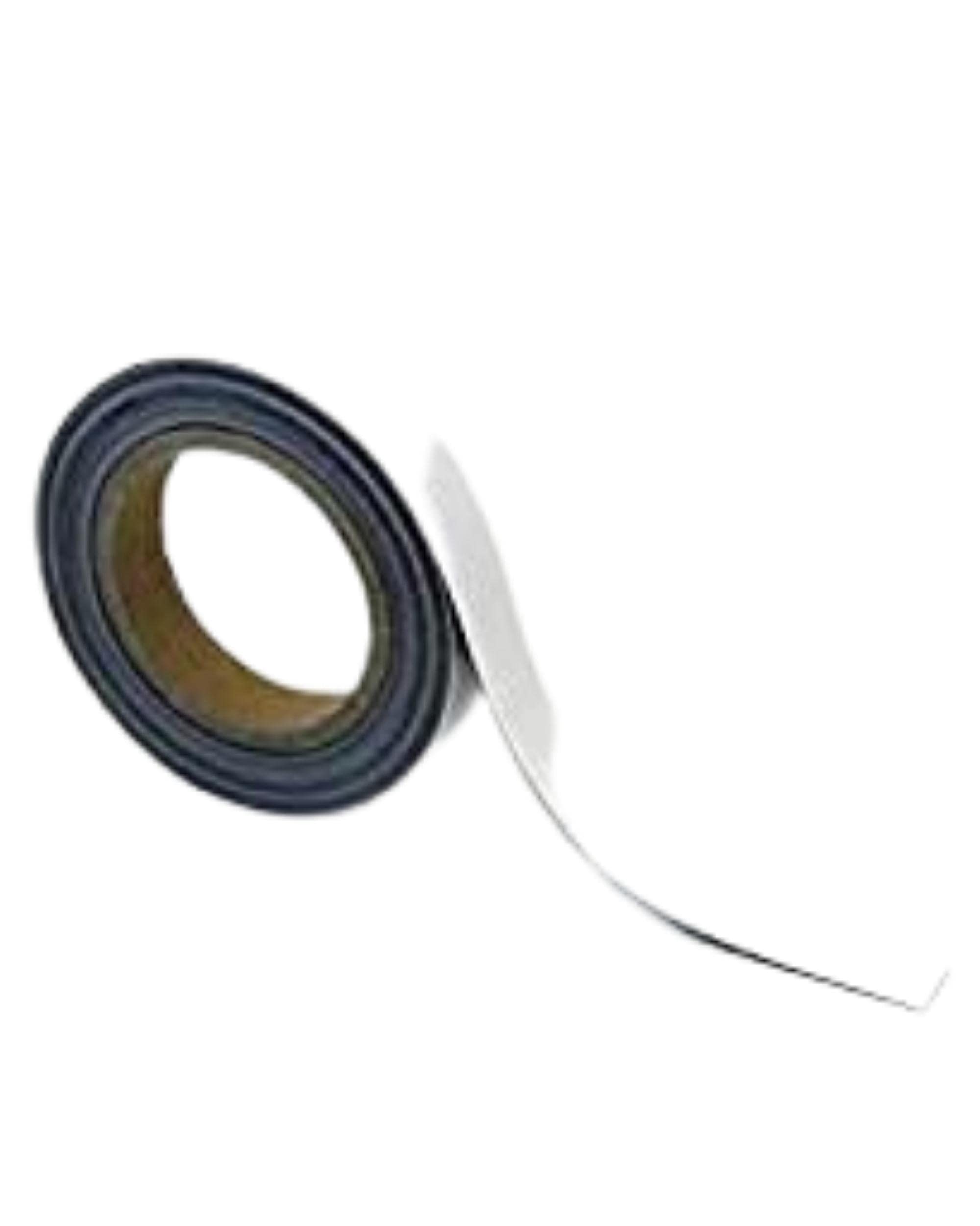 Magnetic Steel Easy-Wipe Tape, Thin & Flexible, Cut to Fit Strip, Strong Magnetic Tape, High Visible Identification, Suitable For All Non-Magnetic Surfaces - White - H.25mm x W.10M