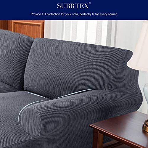 subrtex Sectional Couch Covers L Shape Couch Cover Stretchy Chaise