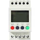 ATO Multifunctional Monitoring Relay, Line Voltage, 3 Phase, 208-480V AC Phase-Phase Voltage, 0.1-30s Adjustable Delay Time, Multifunctional Monitoring Relay with LCD Display