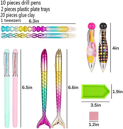 umorismo 33Pcs 5D Diamond Art Painting Tools, Includes 8 Diamond Art Painting Pens, 2 Plastic Trays, 2 Diamond Sticky Pen - Image 4