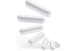 BIOMED SOLUTIONS Biomed Scientific Magnetic Stir Bar PTFE Magnetic Stirrer Mixer Stir Bars High Magnetism Teflon Coated Stirrer Rod Type-C Set 7pcs/Pack, White