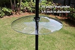 13 1/2 Inch Clear Glass Two-Way Squirrel Baffle and