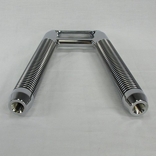 Finned Billet Oil V-Cooler for MOST Harley Models WITH DOWNTUBE MOUNTS Clamps - Fits 1-3/8" OD Downtubes - Chrome Finish - Motorcycle Custom Chopper Bobber