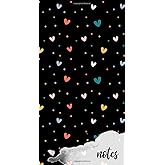 Notes: Small Grid notebook (Standard Traveler's Notebook Sized Colorful Hearts Black)