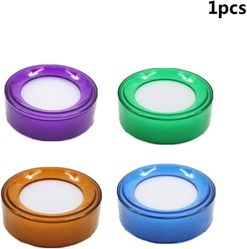 Xeminor 2 Pcs Practical Office Count Wet Finger Sponge Round Case Container (Random Color)