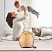 Homily Essential Oil Diffuser, 300ml Aromatherapy Diffuser with Wood Grain Design, Zen Style, Cool Mist and Adjustable 7 Colors Rainbow LED Lighting, Low Water Auto Shut-Off, Up to 6 Hours Timer