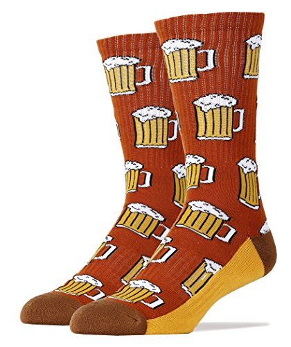 Oooh Yeah Socks Men’s Luxury Combed Cotton Athletic Funny (Beer Me! browen)