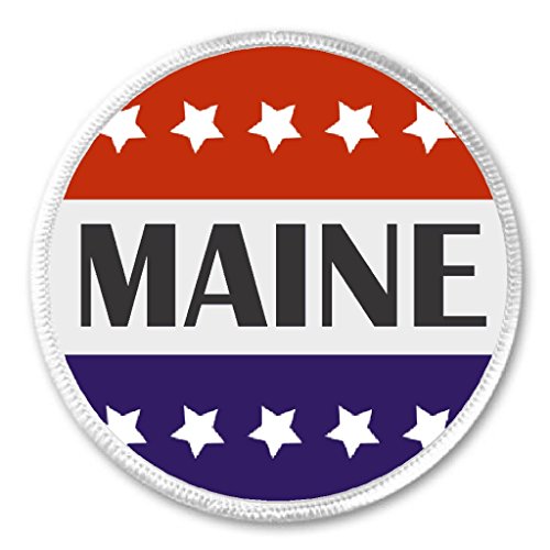 Maine (ME) Red White Blue Stars 3" Sew On Patch State Pride Support