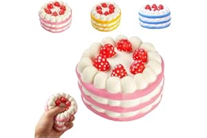 Cake Squishies, Giant Layer Cake Squishies, Big SquishiesCake Slice Jumbo for Adults,Soft Cakes Stress ReliefSquishies,Gifts 