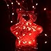 Anxus Solar String Lights, 100 LEDs Red Starry String Lights, Copper Wire Solar Lights Ambiance Lighting for Outdoor, Gardens, Homes, Dancing, Christmas Party (2 Pack)