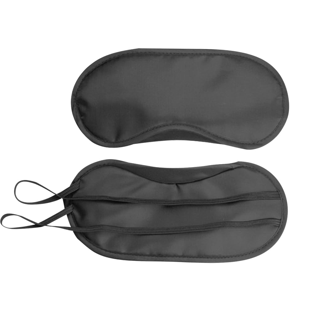 HugeDE 20 Pcs Travel Sleep Eye Masks Elastic Strap Eye Covers Night Sleeping Eyeshades Lightweight Blindfolds Game Party Eye Covers with Nose Pad Black