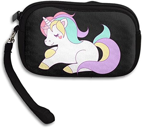Magical Rainbow Unicorn Funny Coin Purse Wallet Wristlet Pouch Coin Wallet Zipper Change Holder