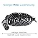 Blusmart Bike Lock Cable, 6-Feet Bike Cable Basic Self Coiling Resettable Combination Cable Bike Locks with Complimentary Mounting Bracket, 6 Feet x 1/2 Inch,1.4Lb