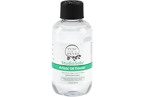 Tusc & Pine StudioSolv™ Odorless Mineral Spirits 3.4oz (100ml) - Purified Odor-Free Spirit Solvent for Thinning Oils, Artists, Painting Thinner, Professionals, & More!