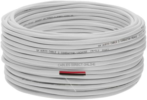 500ft 16AWG 2 Conductors (16/2) CL2 Rated Loud Speaker Cable Wire, Pull Box (for in-Wall Installation) (16AWG / 2 Conductors, 500ft): Electronics