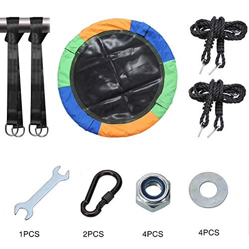 image for Toonshare 40 Inch Flying Tree Swing for Kids - Round Indoor Outdoor Gi