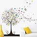 Smartcoco DIY Creative Romantic Butterfly Tree Wall Sticker Removable Wall Decals Kid Room Living Room Bedroom Decors