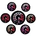 Dewhel Exhaust Gas Temperature Gauge EGT Meter Smoke Universal 7-Colors LED 52mm 12V 200-1200 Celsius W/Sensor
