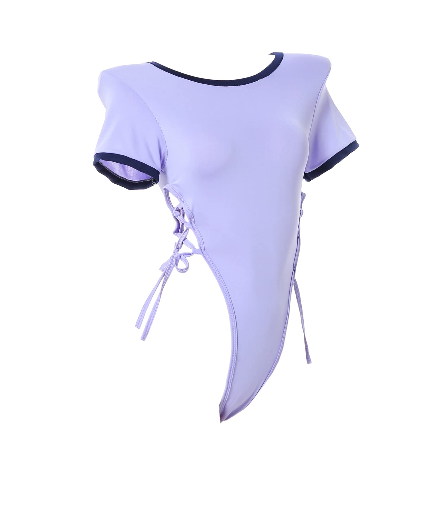 SINROYEE Womens Japanese Schoolgirl Uniform Lolita Swimsuit Anime Cosplay Lingerie Babydoll Onesie T-shirt, Purple, One Size