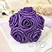 Ling's Moment Artificial Flowers 50Pcs Purple Roses Decor w/Stems,3