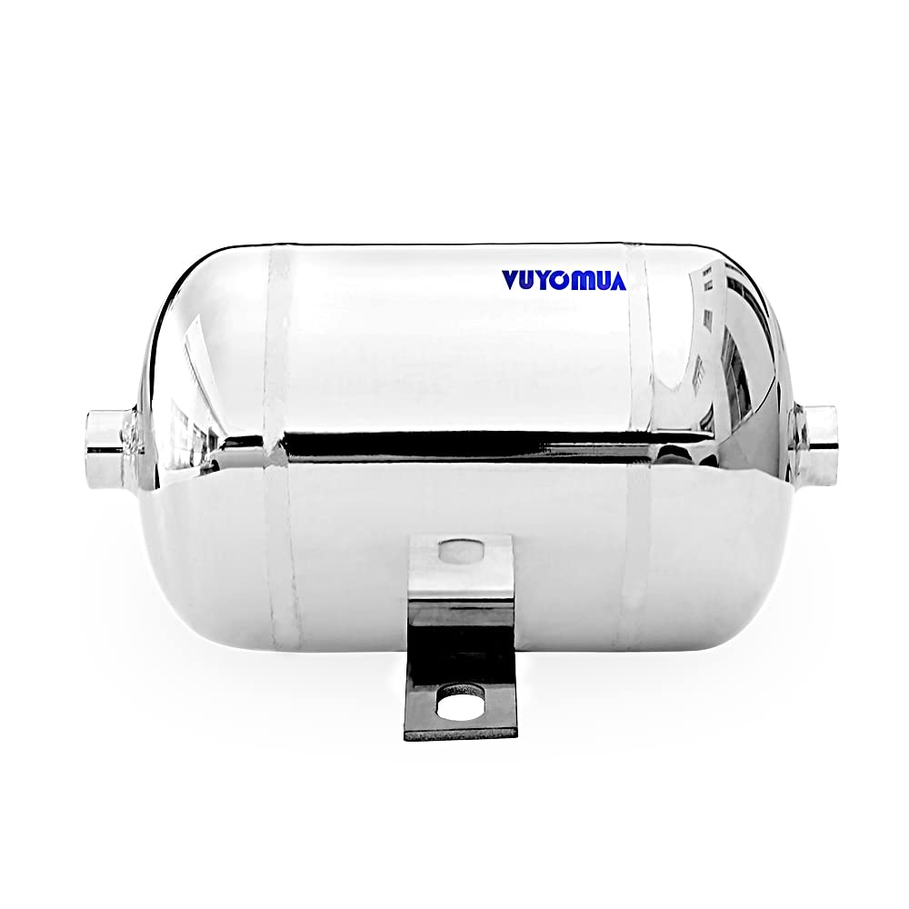 VUYOMUA 304 Stainless Steel High Pressure Mini Small Portable Air Tank, Air Reservoir, Water Storage Tank (1L-SG)