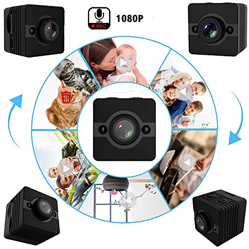 GZDL Portable Small Mini Camera Waterproof - Covert Spy Hidden Camera HD 1080P - Motion Detection Night Vision Cam - Sport Outdoor Camera for Surfing Snorkeling Cycling Drone - Thumbnail 5