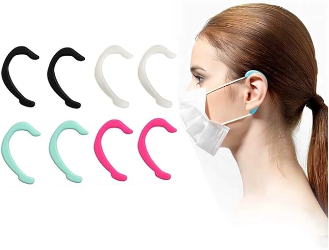 (4 Pairs) EarProtecting EarProtecting Hook Silicone Sleeve to Prevent