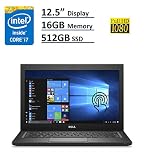 Dell Latitude 7000 7280 Business Ultrabook - 12.5in Gorilla Glass Touchscreen FHD (1920X1080), Intel i7-7600U, 512GB SSD, 16GB DDR4, Backlit Keys, FP Reader, Windows 10 Pro (Renewed)