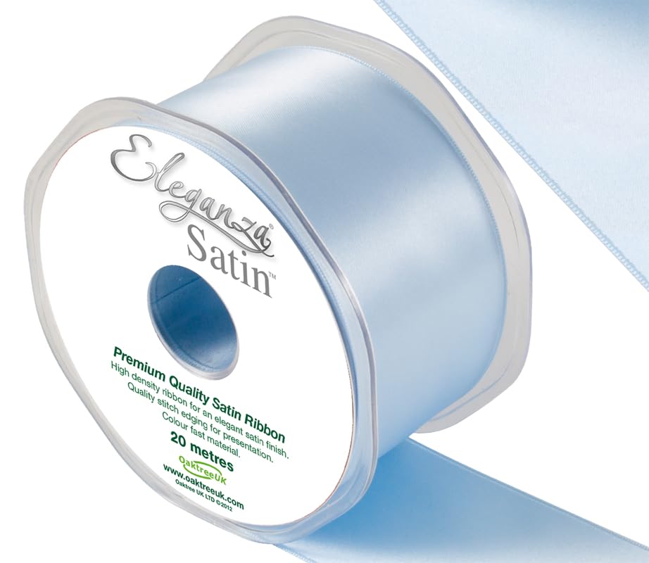 Eleganza Double Faced Satin 50mm x 20m Lt. Blue No.25