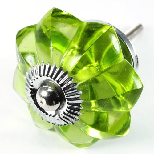 Buy Lg. Fern Green Melon Glass Knobs, Drawer Pulls & Handles