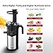 Slow Masticating Juicer Geek Chef Extractor Compact Cold Press Juicer Machine with Portable Handle/Quiet Motor/Reverse Function/Juice Jug and Clean Brush for High Nutrient Fruit & Vegetable Juice