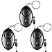 Emergency Personal Alarm [3 Pack] Qoosea 140dB LED Flashlight Panic Alarm for Kids / Women / Elderly / Student Self Defense Protection Secured (Police Preferred Specification)