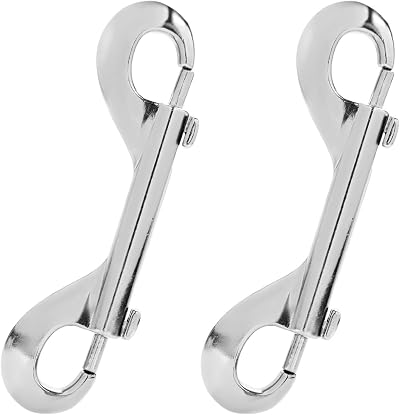 PEUTIER 2pc Double Ended Bolt Snap Hooks 4.6" Zinc Alloy Heavy Duty 220lbs