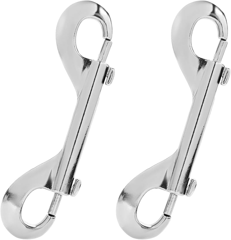 PEUTIER 2pc Double Ended Bolt Snap Hooks 4.6" Zinc Alloy Heavy Duty 220lbs