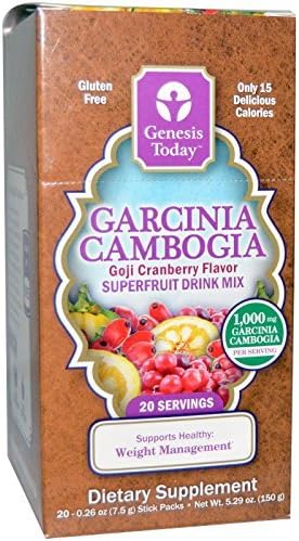 Genesis Nutrition Today Garcinia Goji Cranberry Drink Mix 20-0.26oz stick packs by Genesis Nutrition