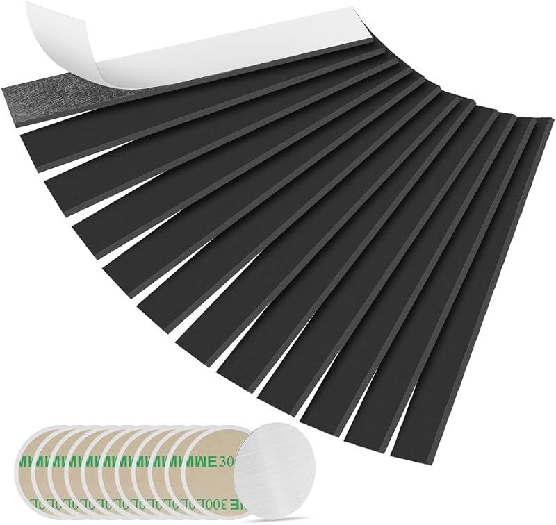 Flintronic 12Pcs Magnetic Strips Self Adhesive 2mm Thick 150x25mm Whiteboards