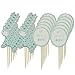 PROPARTY Blue Giraffe It Is A Boy Baby Shower Cake Cupcake Toppers Picks for Party Decorations Supplies 24 PCS By