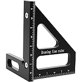KETIPED 6-Inch Imperial 3D Multi-Angle Measuring Ruler – Aluminum Alloy Woodworking Square, 45/90 Degree, High Precision Layout Tool - View #9