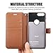 iPhone 7 Plus Case, TUCCH iPhone 7 Plus Leather Case Premium PU Leather Magnetic Folio Flip Cover with [Kickstand][Card Slots] Wrist Strap Case, Brown